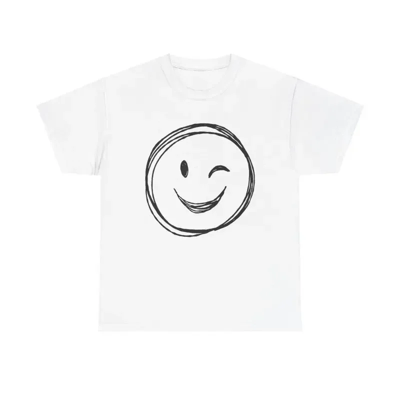 Wink Doodle T Shirt cute fun minimal retro vintage grunge face smile hipster