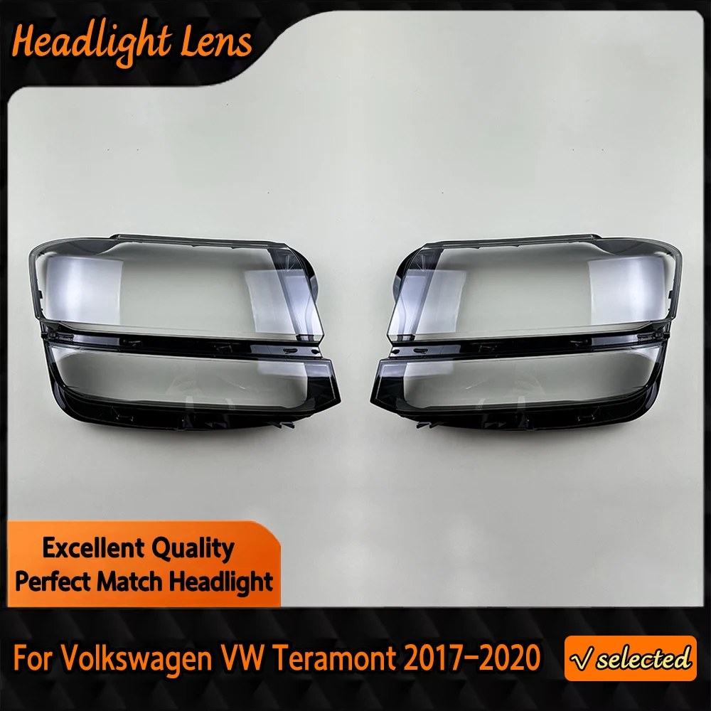 Front Headlamp Cover Transparent Lampshade Plexiglass Replace Original Lens For Volkswagen VW Teramont 2017 2018 2019 2020 High