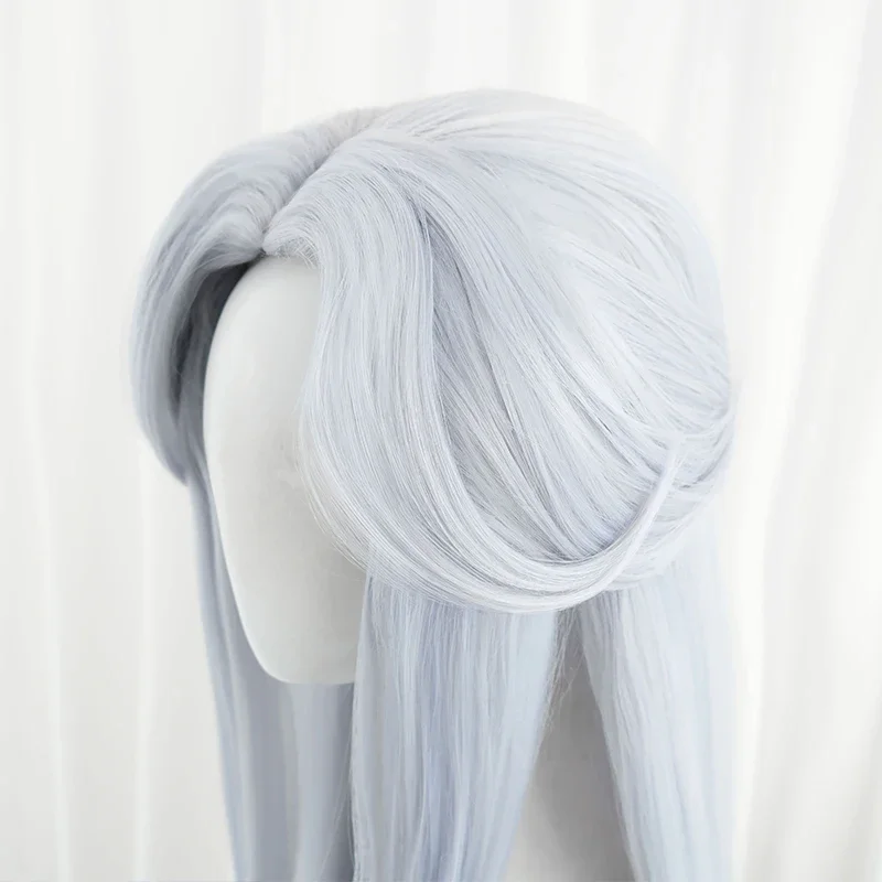 ゲーム LOL スピリットブロッサムアルーネコスプレウィッグロング銀白色女性コスプレウィッグ耐熱人工毛ウィッグ