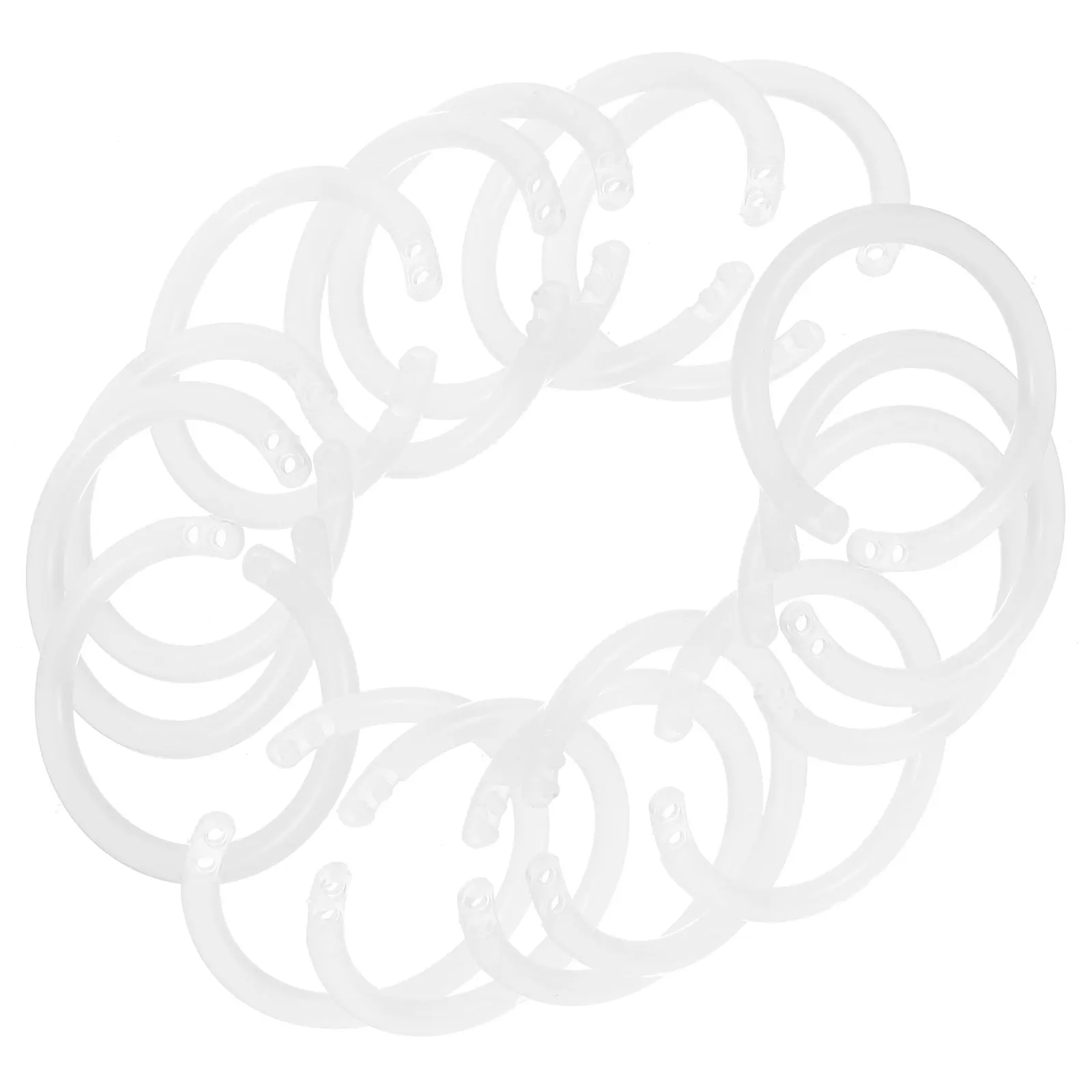 

4 Boxes Binder Plastic Book Rings Round Loose Leaf Binding Rings For Calendar Diy Keychain Office Supplies 12Mm Index