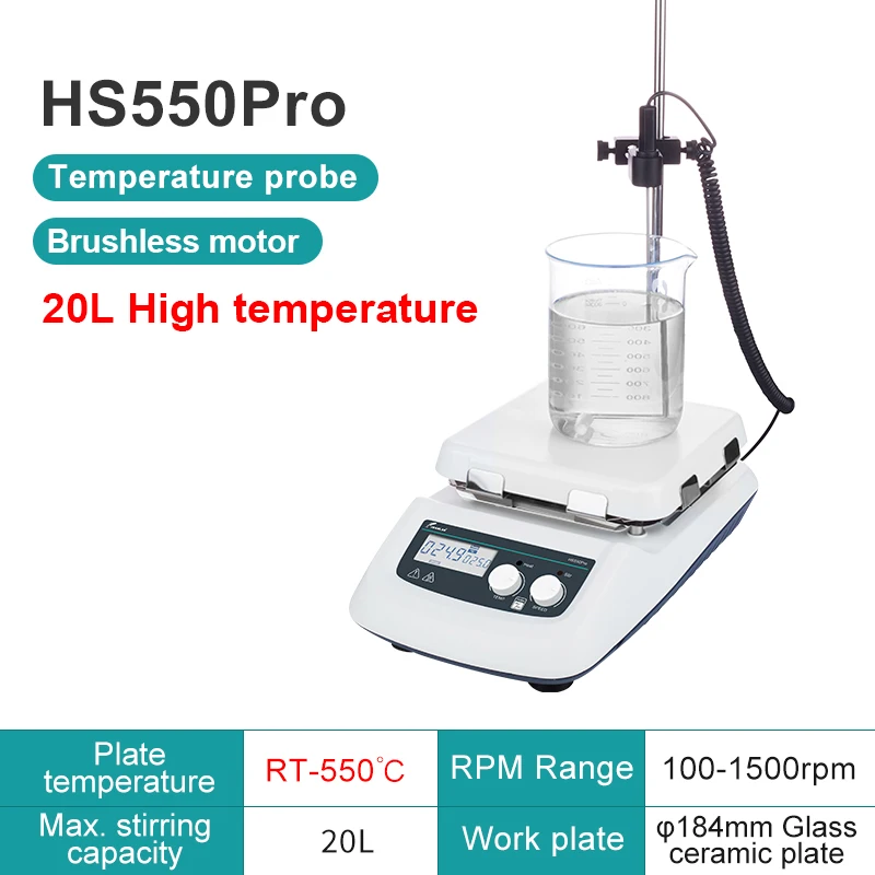 JOANLAB magneetroerder met verwarming digitaal display thermostatische roerder laboratorium kookplaat magnetische mixer 20L