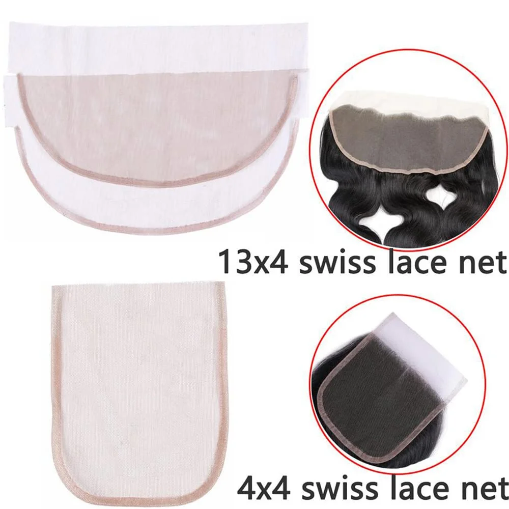 Materiais Para Fazer Perucas Hd Base de Laço Suíço fechamento Net Boné Peruca Hairnet Pçs/lote 5 Marrom Transparente Foudation 4*4 5*5 13*4