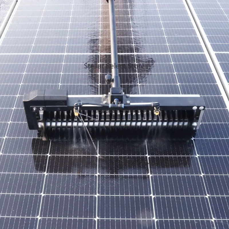 Solarmodul-Reinigungsgerät Photovoltaik-Reinigung Austauschbare Rollbürste mit 3,5M Teleskopstange