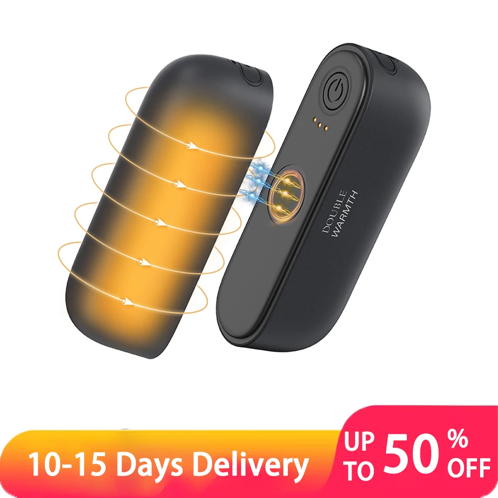 

2 in 1 Magnetic Rechargeable Hand Warmers Small Pocket Portable Detachable Magnetic USB Charging Treasure Heating Warmer