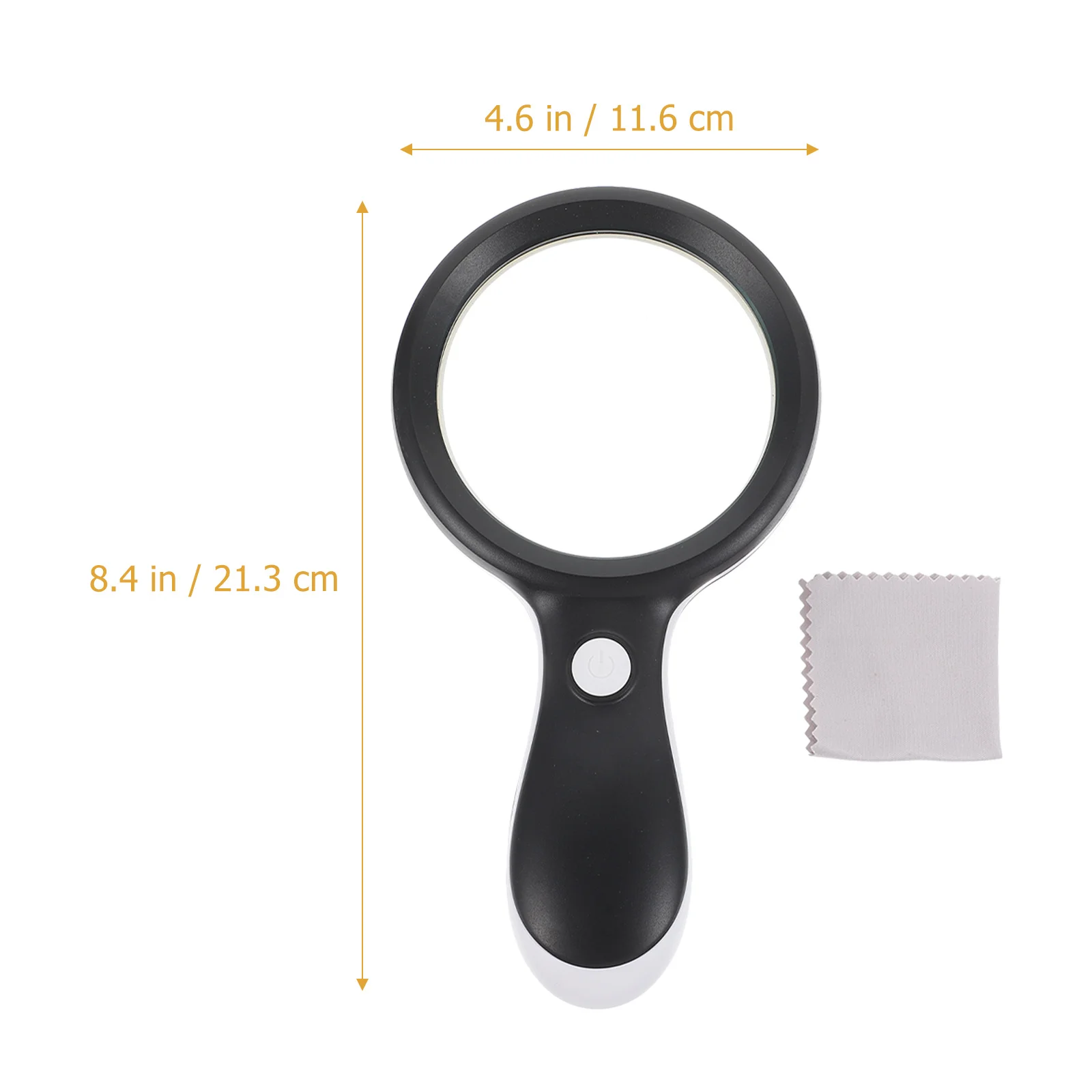 Handheld 10X LED Magnifier Premium Material -Resistant Perfect Gift for Children Elderly Reading Magnifying Glass