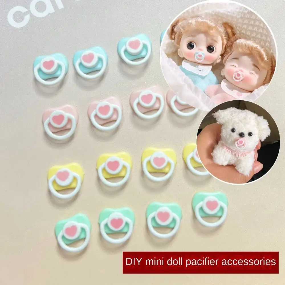 4Pcs Schöne Mini Puppe Schnuller Spielen Haus Liefert Für OB11 BJD Puppe Baby Puppen Kinder Spielzeug Baby Schnuller Zubehör
