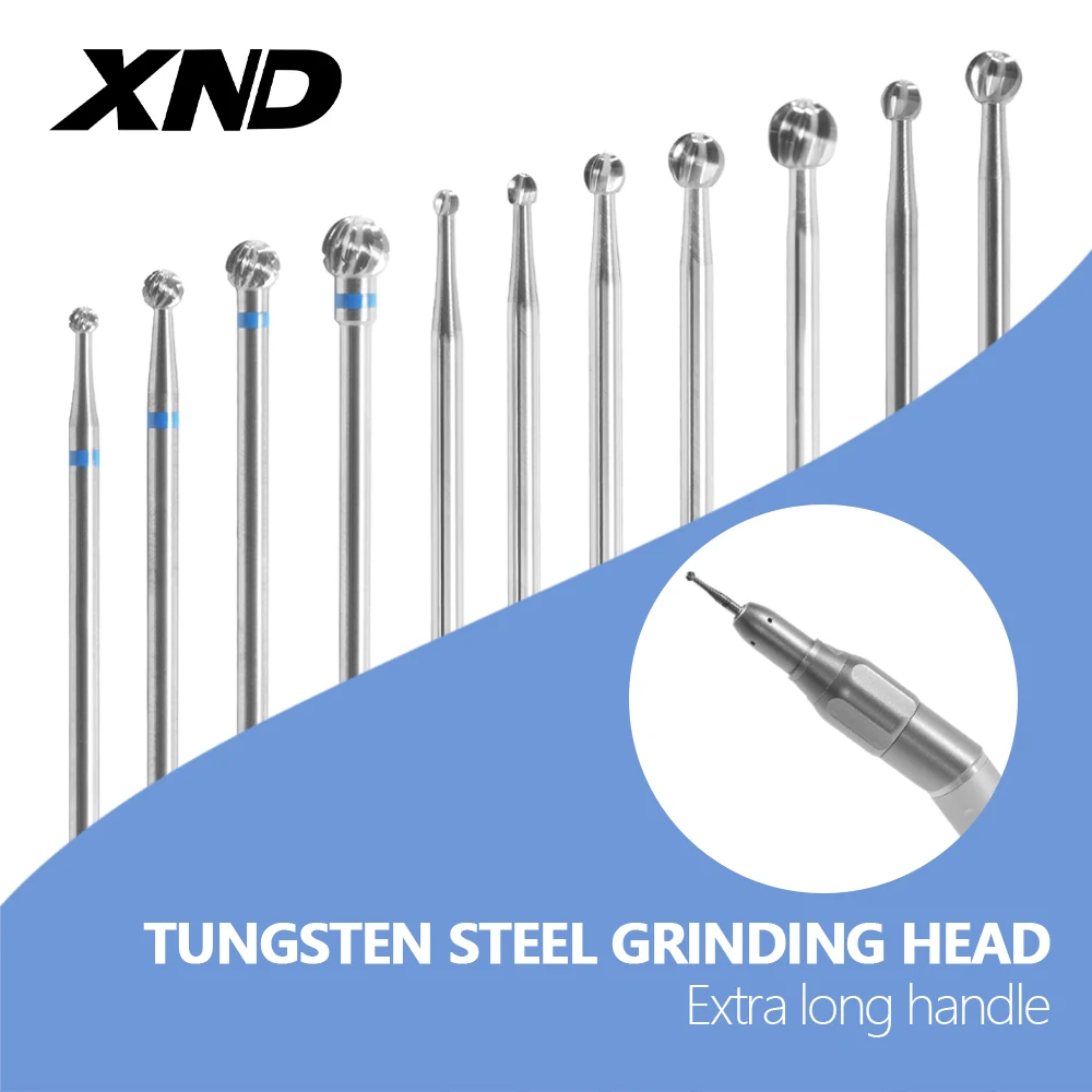 

XND Dental Surgical Handpiece Bur Diameter 2.35 mm Tungsten Steel Round Drill Optional Length 45mm 70mm 125mm Tungsten Steel Bur