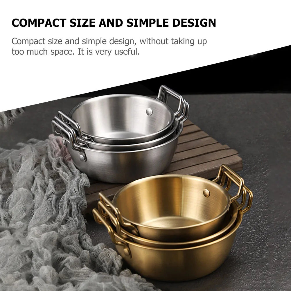 

French Fries Fruits Basket Round Serving Bowl Stainless Steel Bowls Counter for