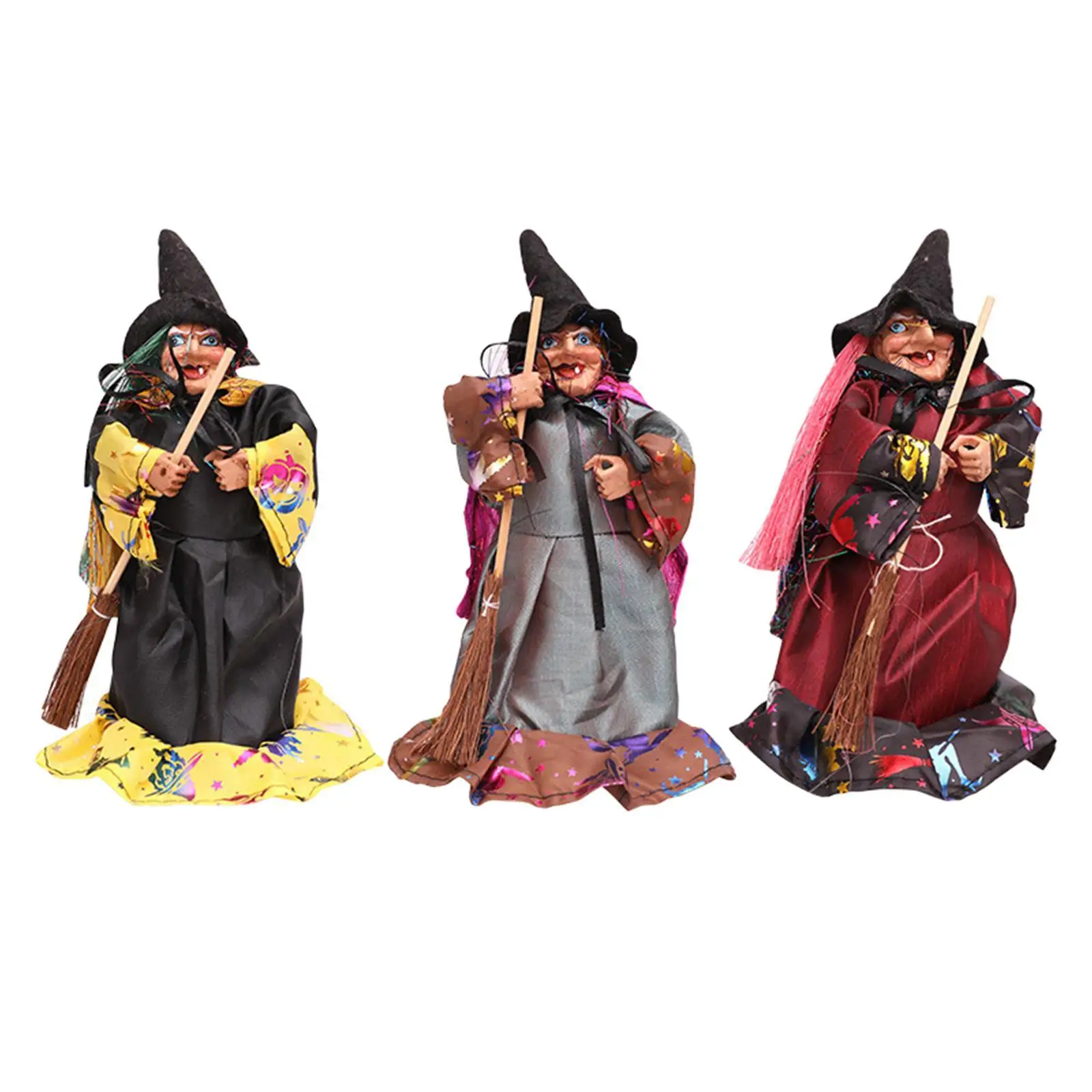 3 Pieces Halloween Statue Resin Sculpture for Cabinet Living Room Fireplace image 2