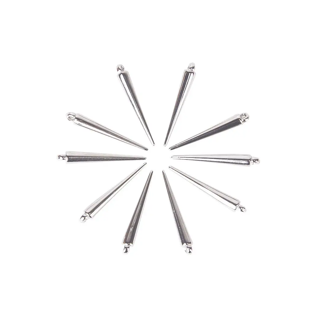 Phenovo 10pcs Gunmetal Basketball Wives Spikes Charms Pendants Beads for Jewelry Making and Craft Projects 1.38 inch 35mm
