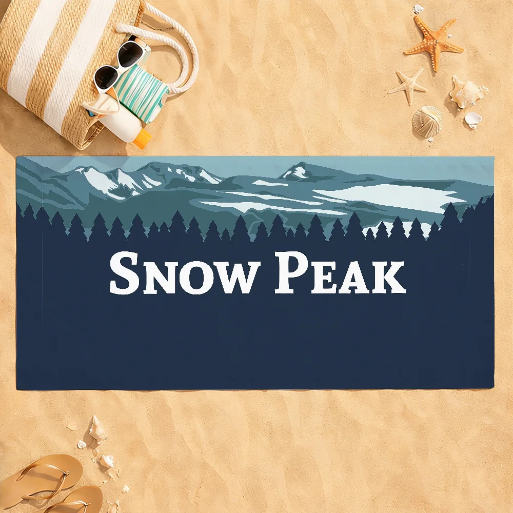 Fashion S-Snow P-PeakS Towel Soft Pool Gift For Travel Gym Shower Camping Quick Dry Sports Beach Towel