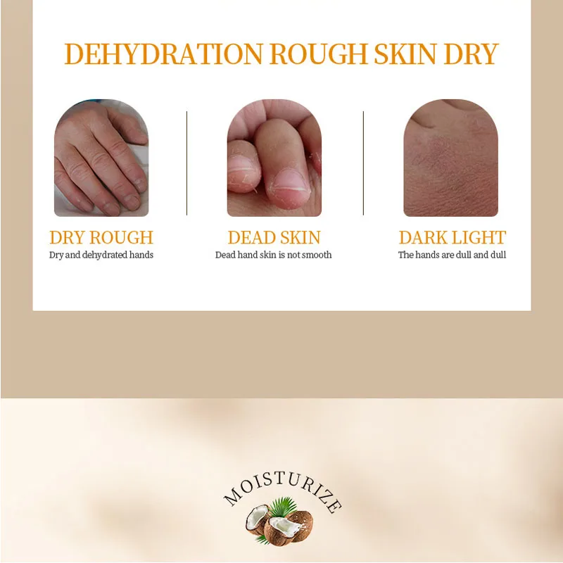 60g Coconut Hand Cream Hands Creams Handcream Anti-Drying Crack Nourishing Moisturizing Firming Hands Skin Care For Women