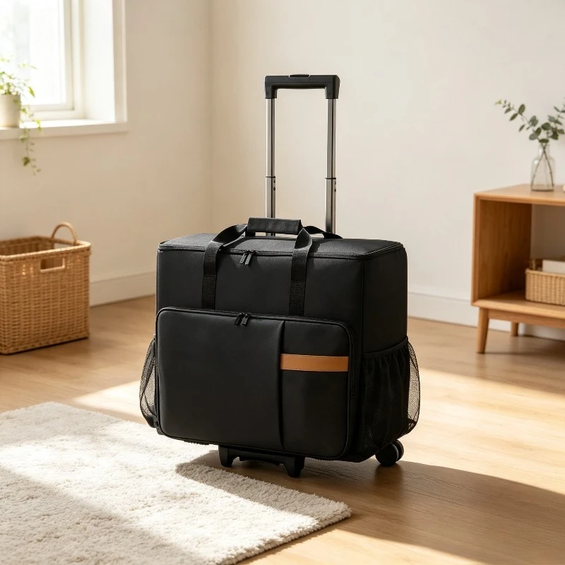 Rolling PC Tower Suitcase, Shockproof Monitor Travel Case for 24-32