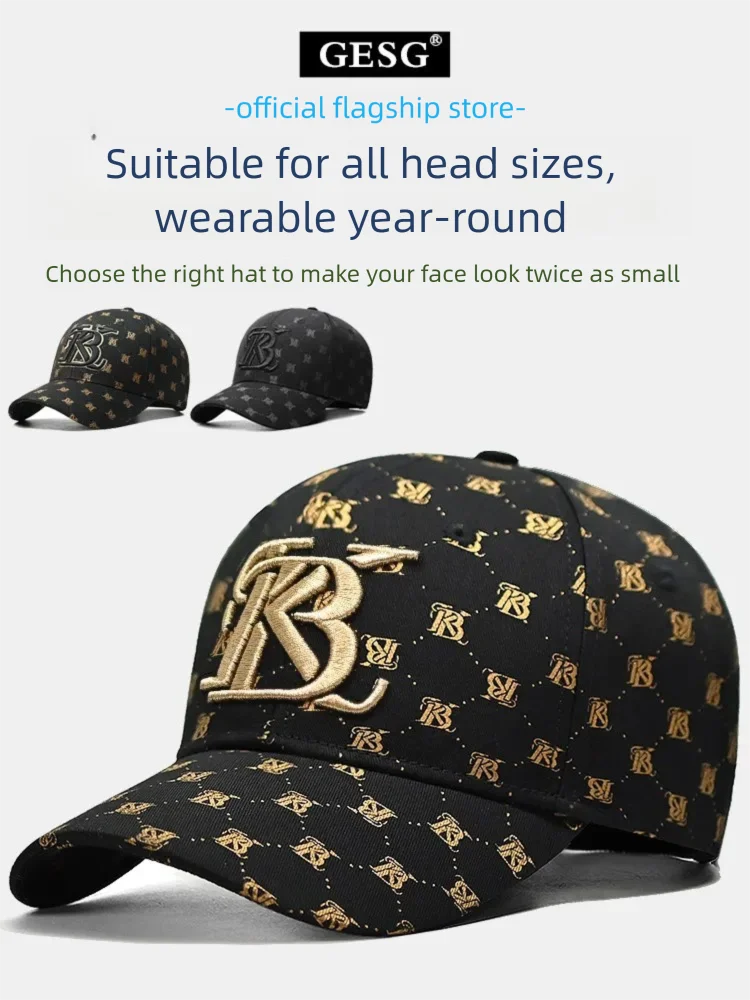 

2026 New Old Flower Big Head Baseball Hat Fashion Four Seasons Hat Men's Hardtop Stylish Hip Hop Hat