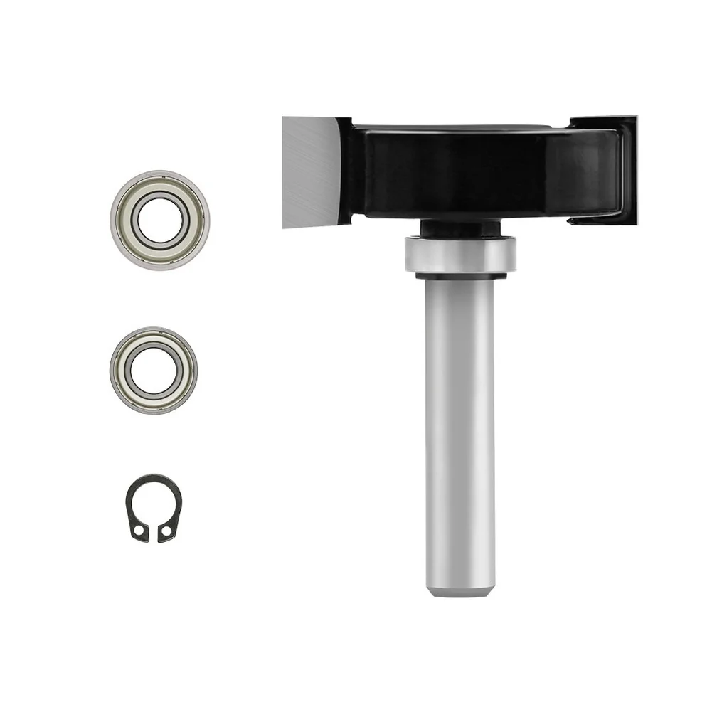 

8 Pc T Slot Router Bit Set with Bearings for Router Machines Grooving MDF PlyFor Wood HardFor Wood Laminated Boards