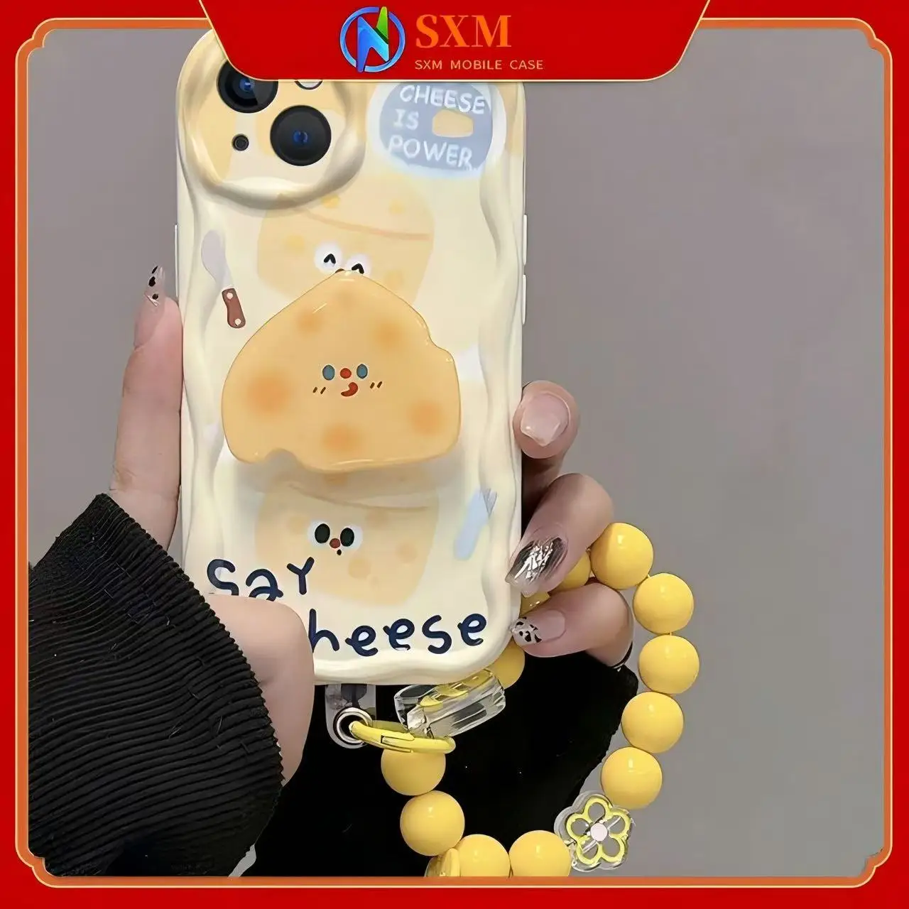 

Suitable for Apple mobile phone case, case, case, full edging, chain anti-drop, cartoon phone case