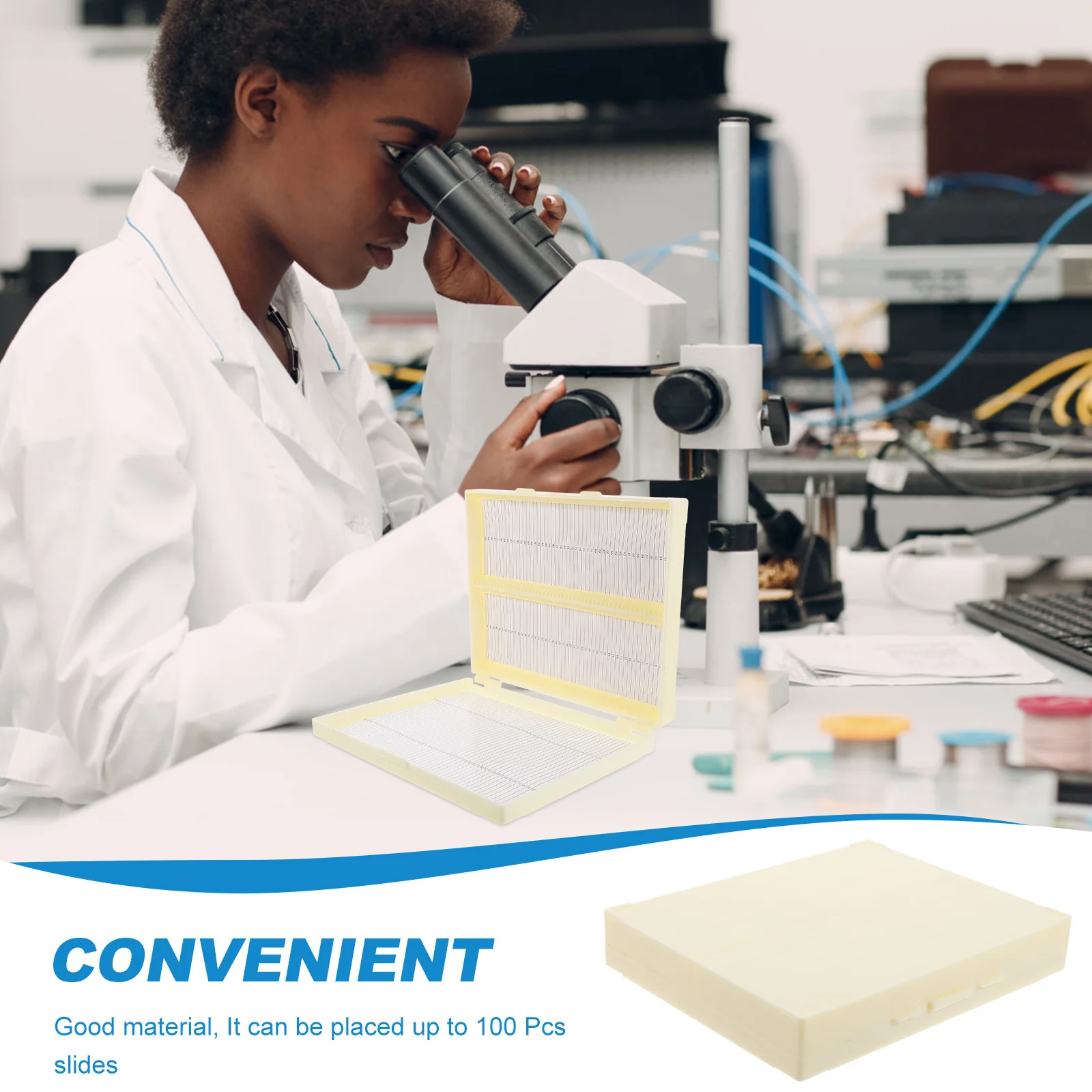 

Microscope Top Hinged Lid High Quality Plastic Storage Easy Clean Sterilization Holder Cassette For
