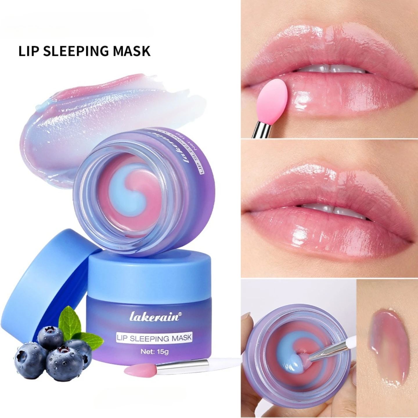 Two-color lip mask fades lip lines hydrates moisturizes lips prevents dryness&cracks removes dead skin sleep lipstick Skincare