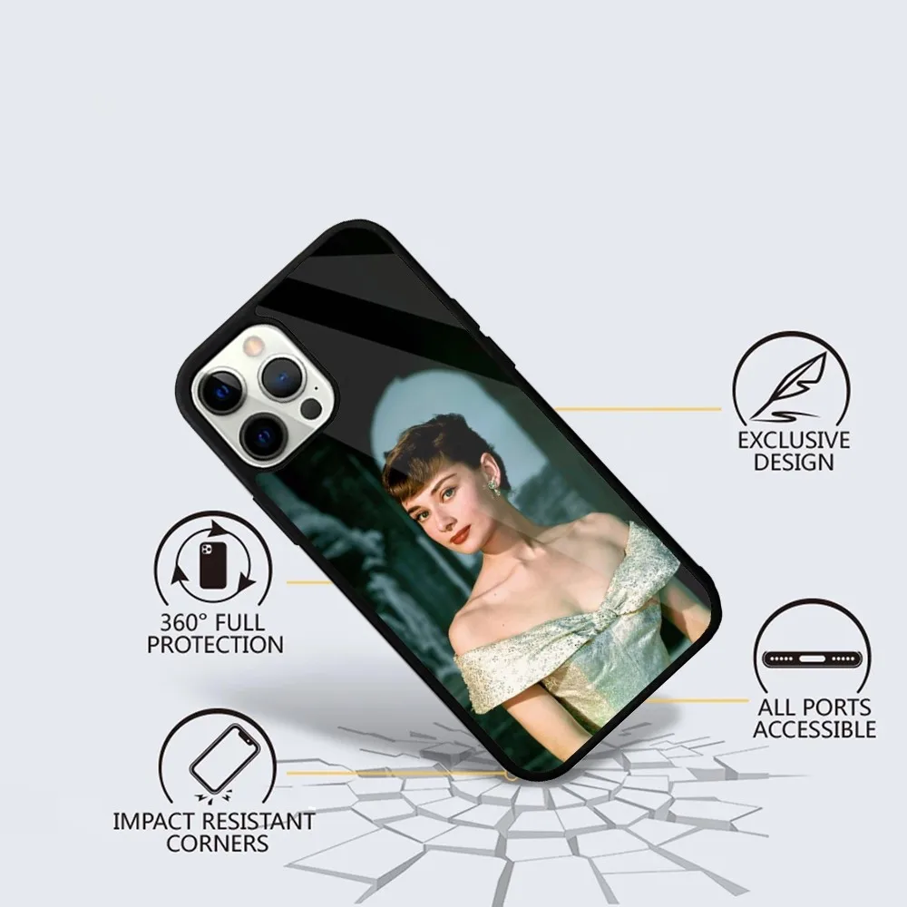 A-Audrey Hepburn Phone Case For iPhone 15,14,13,12,11,Plus,Pro,Max Mini Magsafe Magnetic Wireless Charging