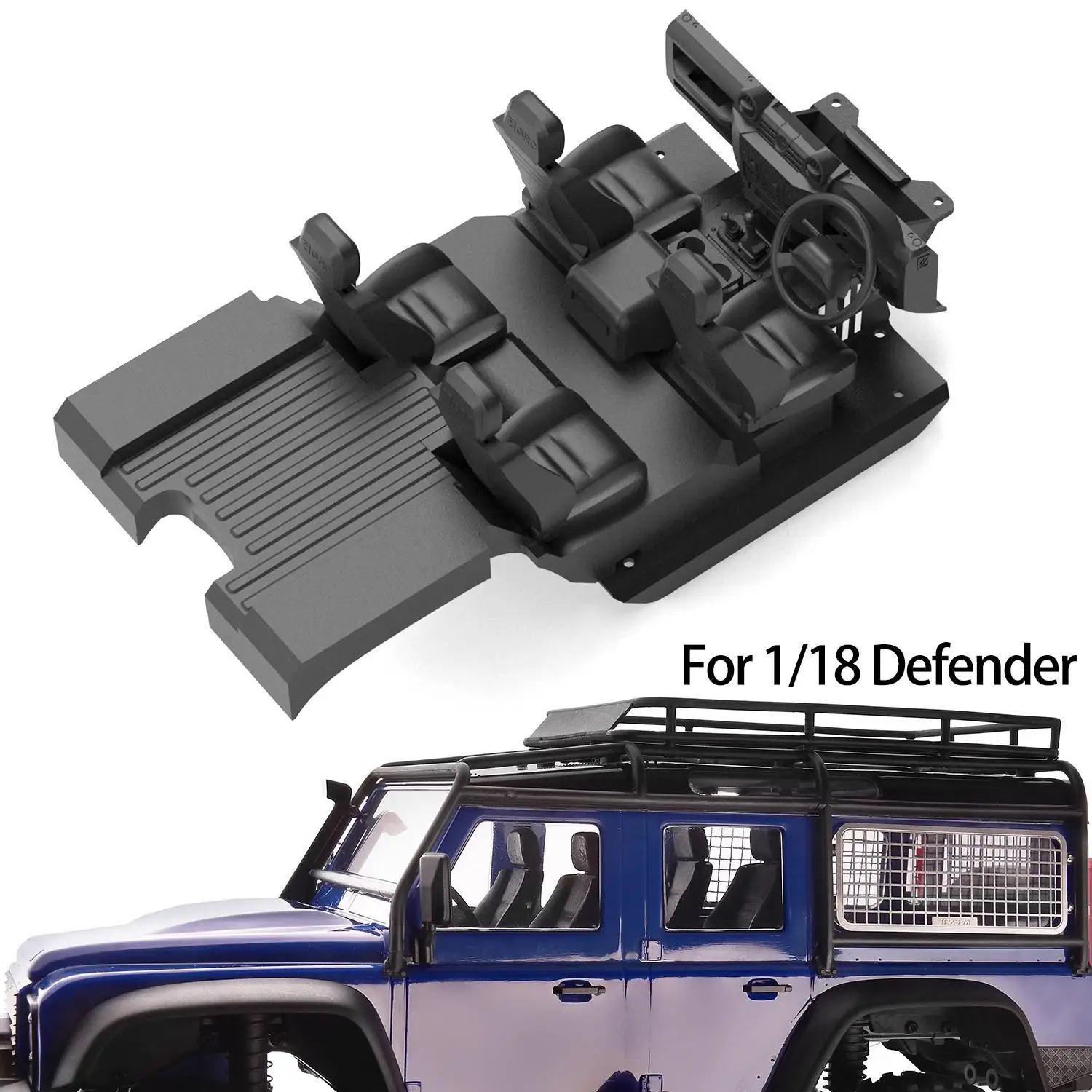 

1/18 внутренние сиденья для 3d печати/центральная консоль/крыло для Traxxas Trx4-m Defender Trx4m Rc Crawler, аксессуары для обновления автомобиля