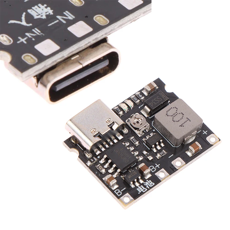 【C】USB Type-C 2A Lithium Battery Fast Charge Module Li-ion 18650 3.7V 4.2V Battery Charger Board DC-DC Step Up Boost Module