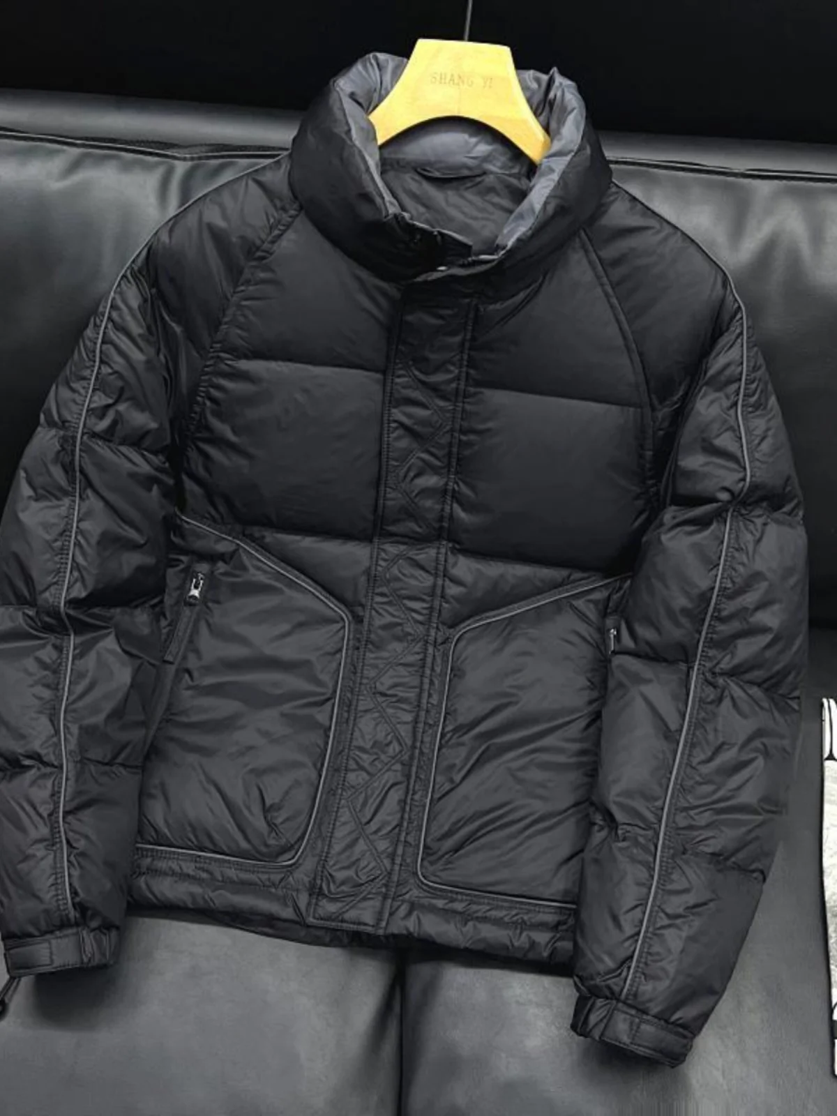 

Зимняя утепленная куртка с воротником-стойкой, мужская, модная, в корейском стиле, на молнии, молодежная верхняя одежда