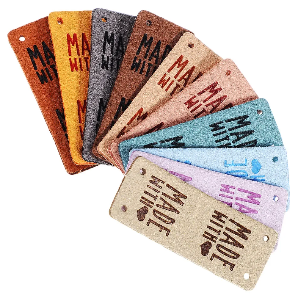 

10 шт. этикеток-бирок из ПУ для шитья, для одежды ручной работы, вязания крючком, рукоделия, индивидуальные бирки для одежды