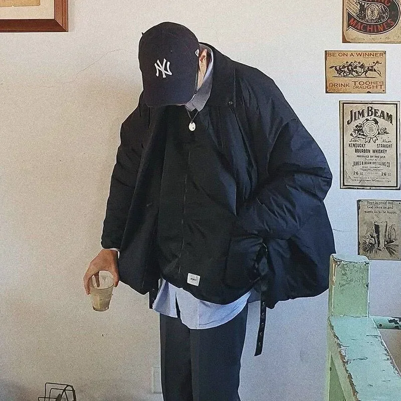 N.HOOLYWOOD شيرلي القطن النمط الياباني معطف سميك فضفاض الشتاء الرجال وصول جديد سميكة الجيش الأخضر سترة سترة الاتجاه #5