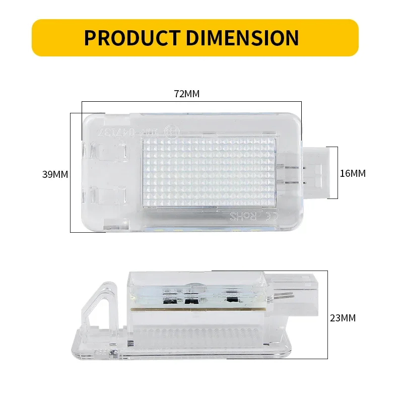 2PCS LED Trunk Lamp For Volvo S60 XC90 V70 V50 S40 S80 C30 XC70 C70 Car Luggage Compartment Light 30754448 9151431