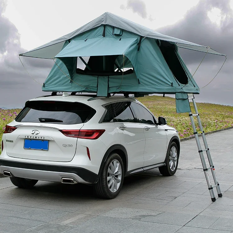 hard shell car roof top tent camping roof tent high quality hardshell lightweight aluminum hard shell