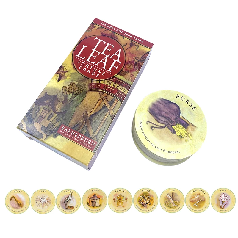 Tea Leaf Fortune Cards Tarot Oracle Card Prophecy Divination Deck Family Party Board Game Fortune Telling Game