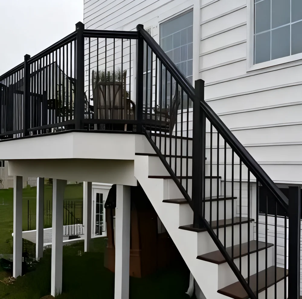 Balaustradas de palheta personalizadas, liga de alumínio extrudada, varanda, escada, instalação diy, resistente à ferrugem, proteção uv
