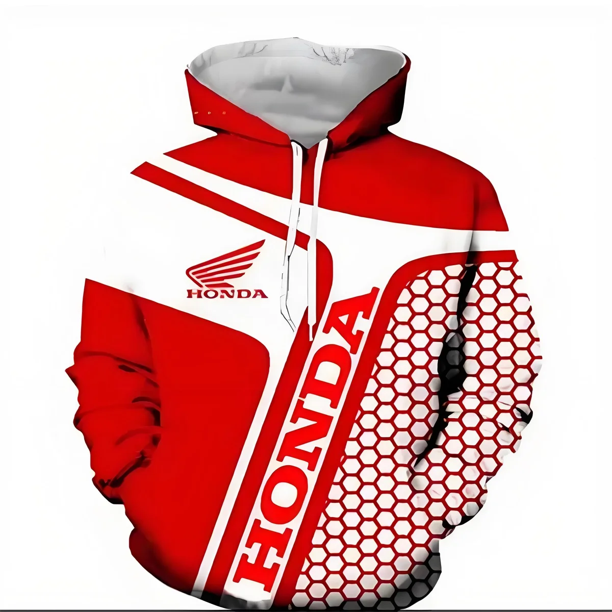 

Spring 3D Printed Honda Men's Motorcycle Hoodie, Fashionable Racing Men's Pullovers, Outdoor Sports Shirts, Motorcycle Hoodies
