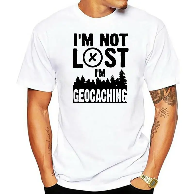 Geocaching Adventurer Forest New Tops T Shirt European Fashion Black Tshirts Hip Hop Unisex Plus Size Tees Drop Shipping