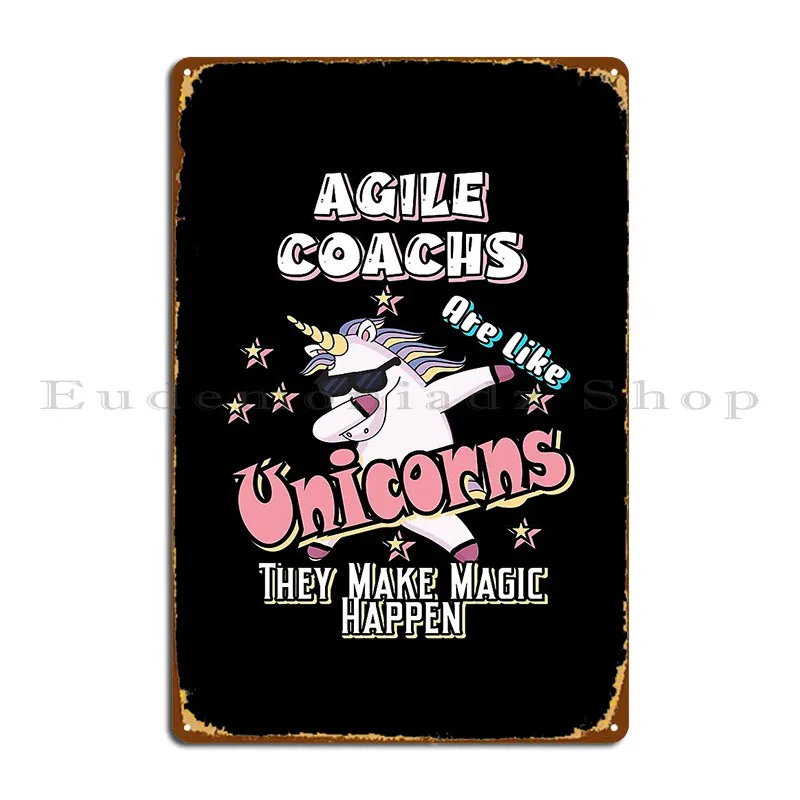 Panneaux métalliques Agile Coach Make Magic Happen, affiche murale en étain personnalisée pour Garage, Club, grotte, Pub