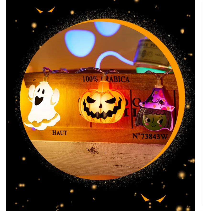 

Well-designed Halloween LED lights spider demon pumpkin lights atmosphere themed parties party scenes decorative light strings