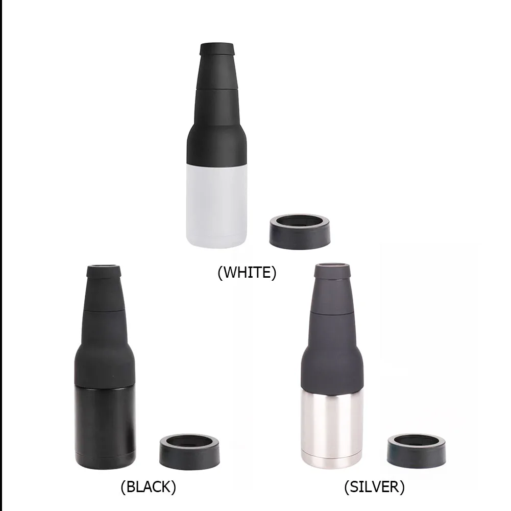 

Double Walled Can Cooler with Beer Opener Slim Can Beer Bottle Insulators Holder Fits 12 Oz Standard Bottle Cooler Gifts for Men