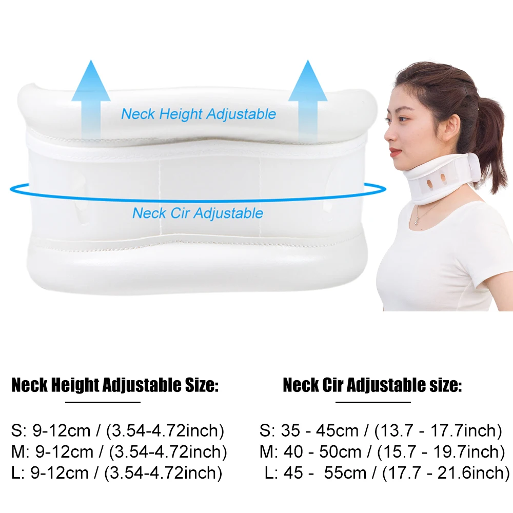 JUUMMPP Cervical Neck Brace Collar with Chin Support for Stiff Relief Cervical Collar Correct Neck Support Pain Bone Care Health