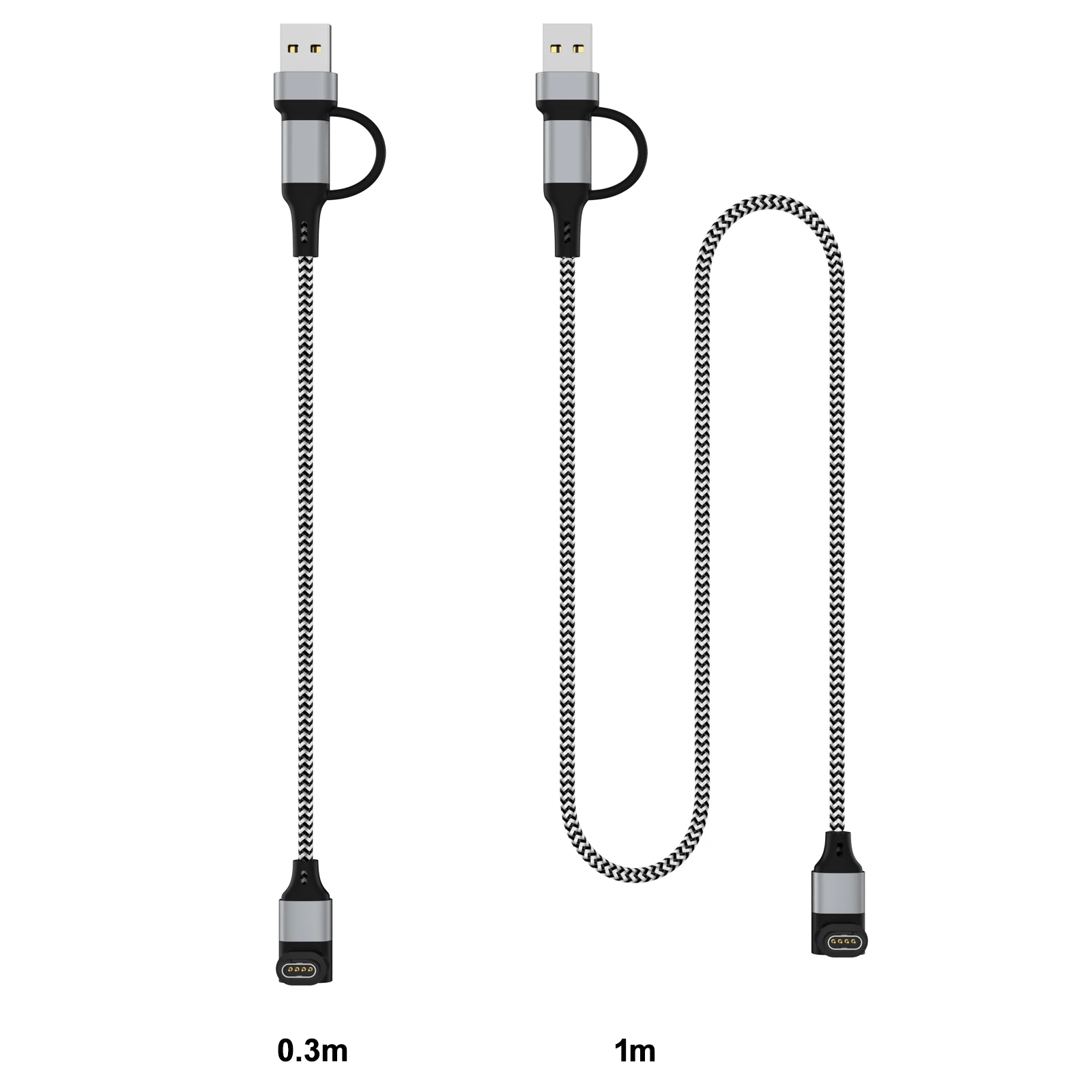 Nylon USB Type C Charging Cable For Garmin Fenix 8/E/7/6/6X/6S/5X/5 /5S Venu2/VenuSq2/3/3S Vivoactive4/4S/3 Approach S70/S62