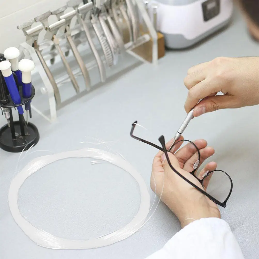 Nylon Eyeglass Repair Thread 1 Roll for Half-Frame Glasses Strong Stable Structure Prevents Loosening Glasses Repairing Supply