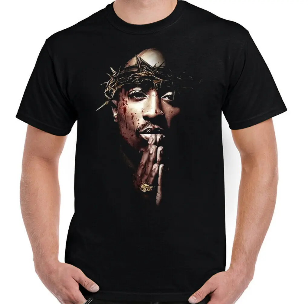 

Tupac T-Shirt Mens 2Pac Shakur Rap Hip Hop New 100% Cotton Short Sleeve O Neck T Shirt Casual