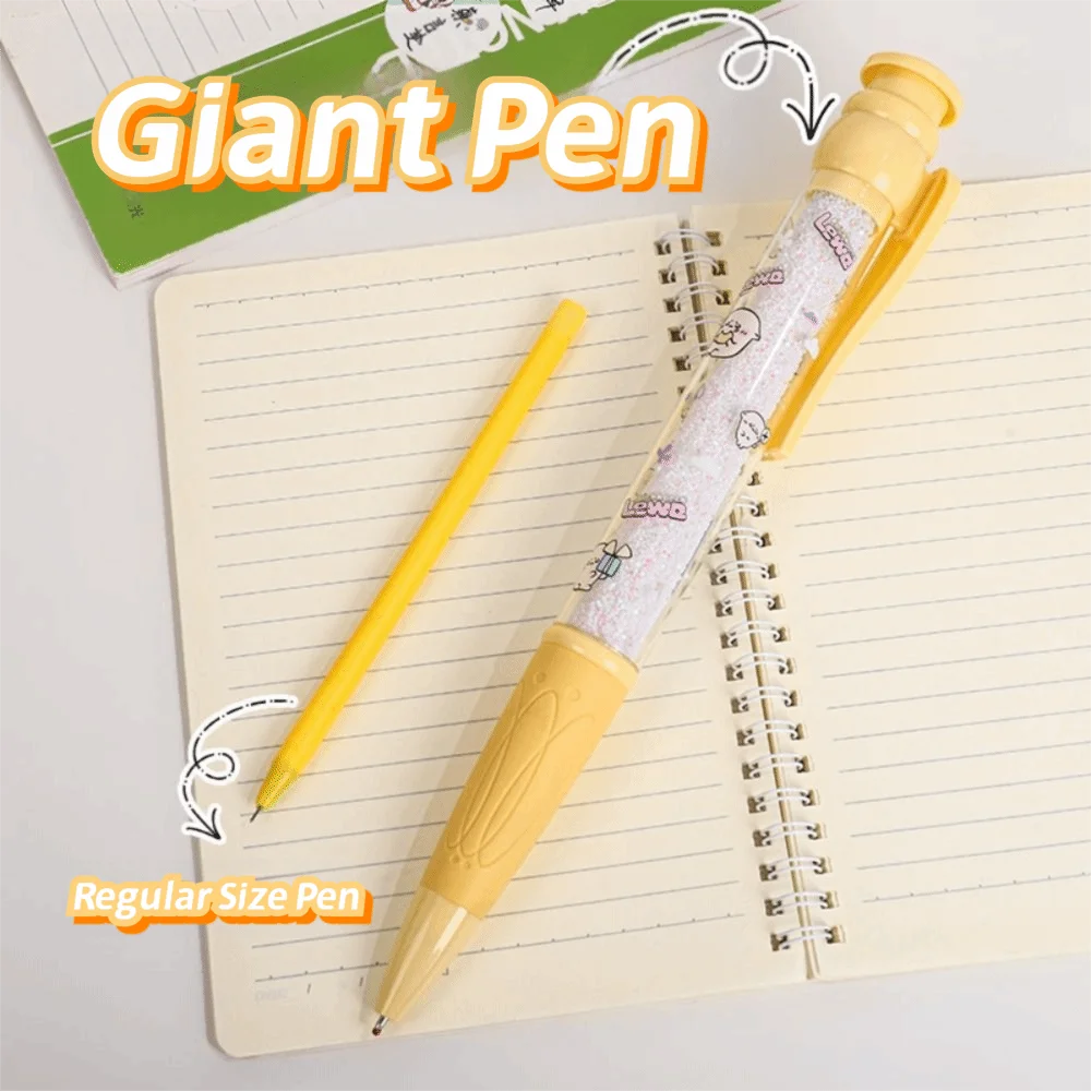 ปากกาลูกลื่นขนาดใหญ่ 28 ซม. ลายการ์ตูน พลาสติก ขนาดโอเวอร์ไซส์ สวยงาม อุปกรณ์การเขียนแบบกด สำหรับโรงเรียน