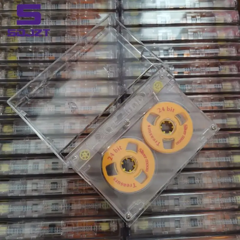 Color Transparent Tape Case Plastic Audio Magnetic Audio Recording Cassette Tape Shell Empty Reel To Reel Cassette(no Tape)