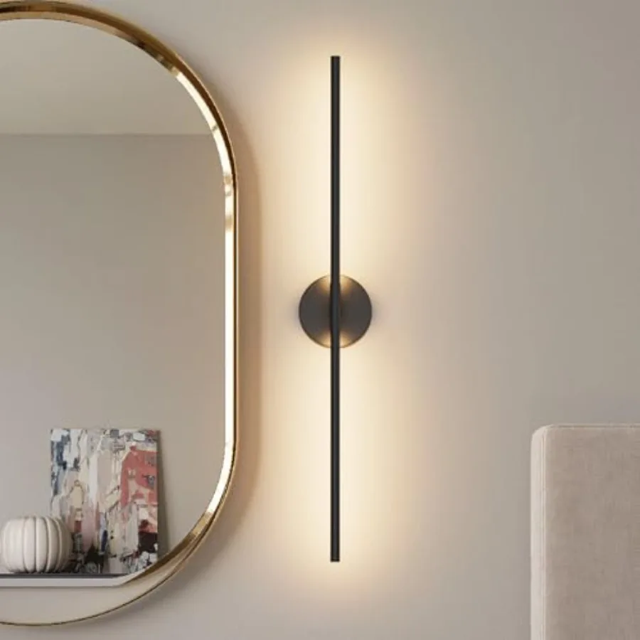 

Modern Wall Sconce for Bathroom and Bedroom - 33In Vanity Light Fixture - 3000K Warm Light - 360 Rotate Over Mirror