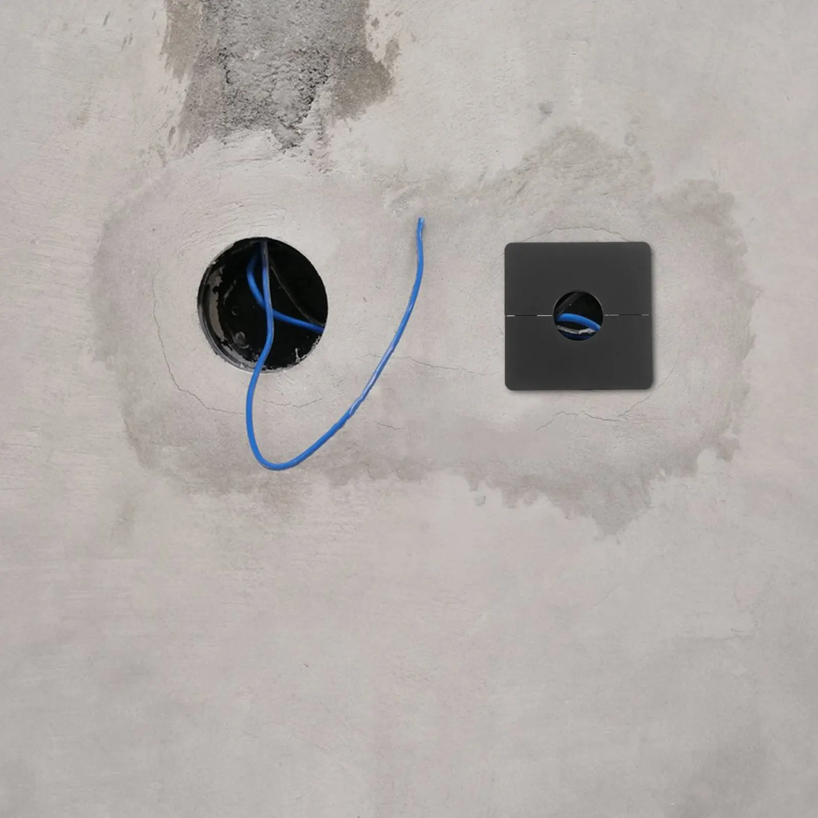 5Pcs Wall Hole Decorative Cover Square Split Flange Pipe Hole Cover Air Conditioner Air Outlet Vent Electrical Box Concealment
