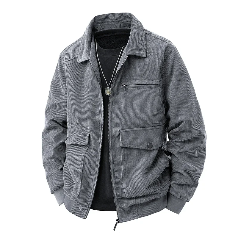 

2026 New Men's Corduroy Jacket Spring and Autumn Fashion Casual Comfortable Coat Skin-friendly Soft and Warm Jacket men jacket