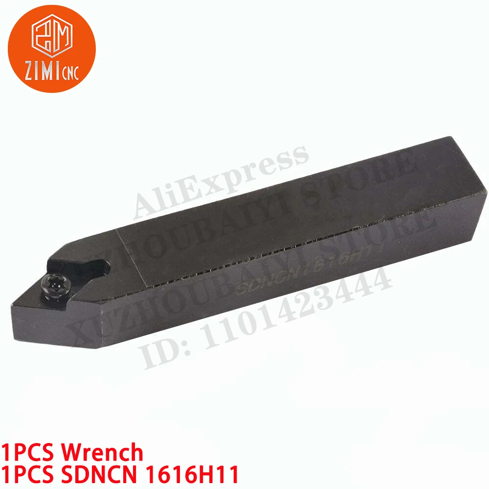 1PCS SDNCN1616H11 Suporte para ferramenta de torneamento externo de torno Adequado para DCMT11T304 Pastilhas de Metal Duro Metal CNC mecânico ferramentas de corte