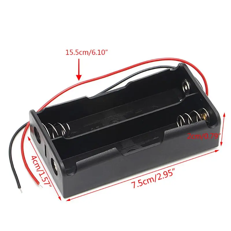 5 ชิ้น 18650 แบตเตอรี่แบบชาร์จไฟได้ 3.7V กล่องใส่คลิปสำหรับ เคส พร้อมสายไฟ