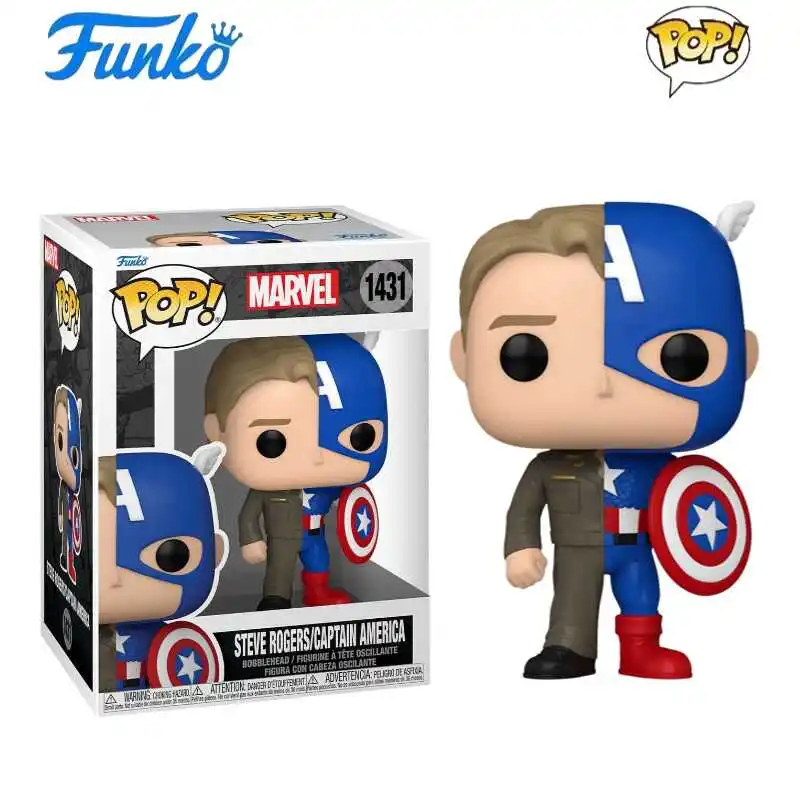 Funko POP Figur Anime Marvel Asli Mainan Action Figure Peter Parker Captain America Wolverine untuk Hadiah Anak Laki-laki Perempuan