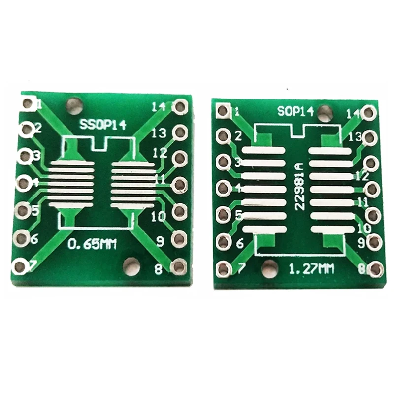 100PCS SOP14 Adapter Board SSOP14 TSSOP14 SMD To DIP 0.65/1.27mm Module Adapters Plate